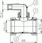 Preview: T-Stück DN40x6/4" mit HL19 HL19T/40
